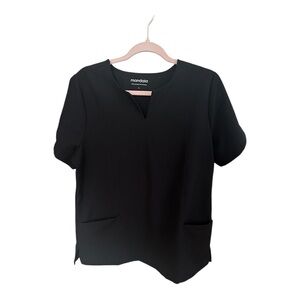 Black Scrubs Top Size Large